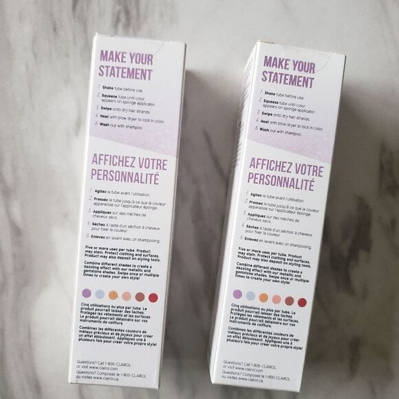 2x Clairol Color Crave Hair Makeup Purple Amethyst NWT - Picture 4 of 4